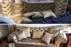 Chesterfield Tufted Sofa Disassembly Couch Dismantling Sleeper Break Down