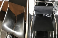Eames Knoll Vassily Leather Seat Back chair repair replacing straps upholstery improve restore fix