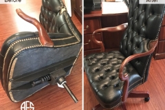 Executive chair mechanism broken arm mechanism post column strut base repair replacement restoration
