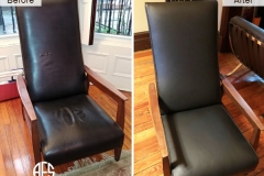 Leather Chair Furniture Reupholstery tear wrinkle padding pipping change material