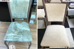 Metal Upholstered Chair Reupholstery fabric replacement furniture