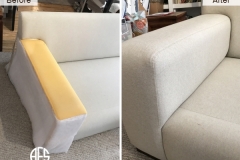 Sofa Loveseat Couch Arm Seat Reupholstery Fabric part replacement repair furniture