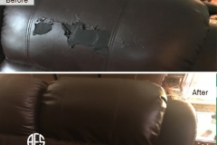 Vinyl Leather Furniture peeling flaking discolored damaged material repair upholstery part change replace section back rest head cushion sofa chair