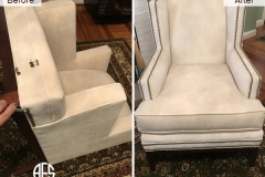 adding Nail-heads tacks decorative detail chair furniture