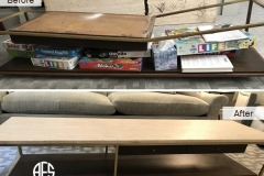 brass bronze metal base cracked collapsed furniture store top coffee table repair welding gilding gold reinforcing