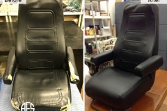 car boat plane auto furniture seat chair re-upholstery vinyl leatehr crack damage repair material change