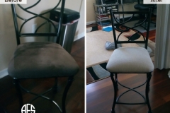 dining kitchen side chair seat re-upholstery fabric material change wrap furniture in-home