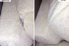 furniture upholstery seam repair open stitch restoration in-hom service hand work