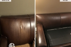 leather partial reupholstery section part replacement match leather dye fix repair tear crack damage back seat furniture