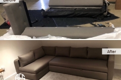 sectional sleeper re-upholstery disassembly to fit sofabed take apart break down going through narrow stairs