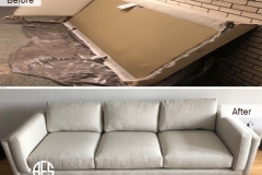sofa couch L shape disassembly take apart break down cut fit dismantling sectional moving in and out assistance fit to basement attic tight small elevator